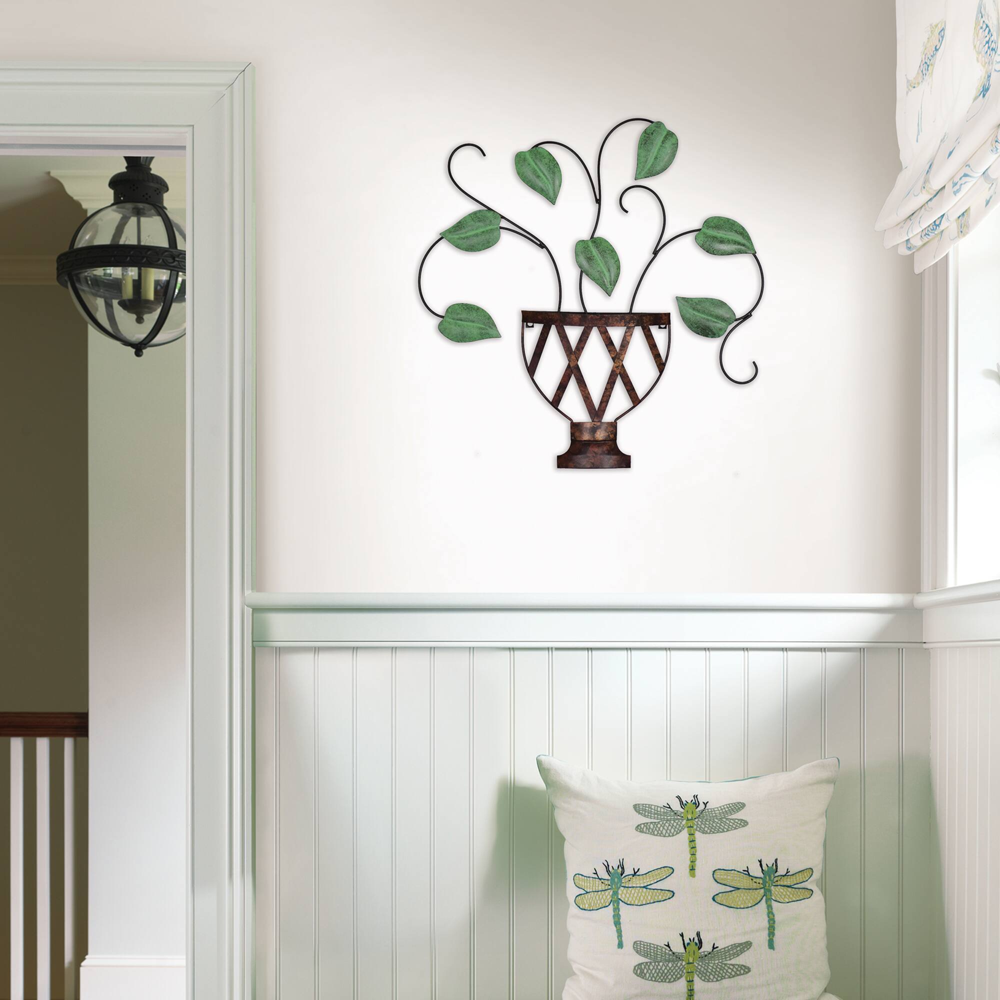 Fetco Lillian Potted Plant Metal Wall Art